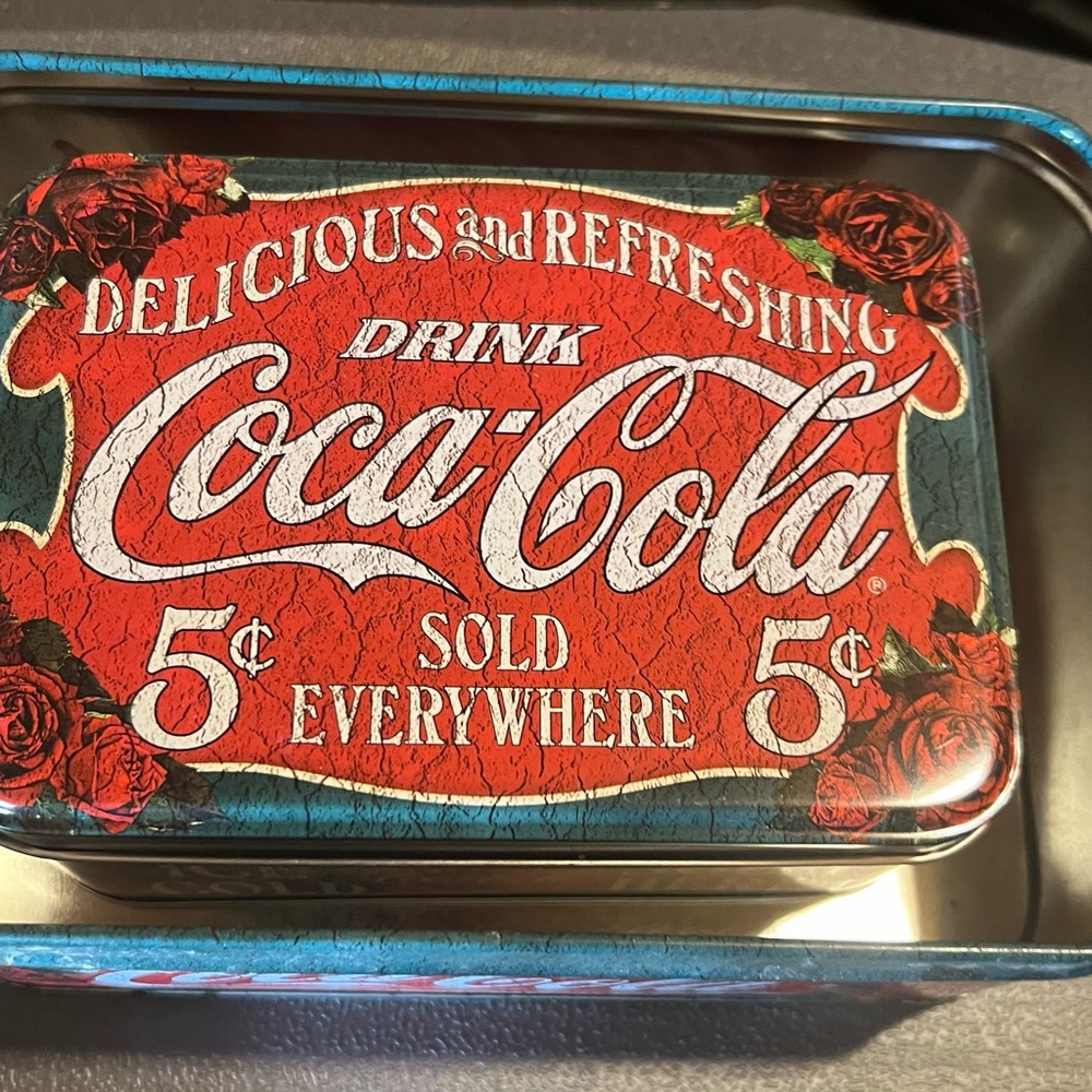 Vintage Set of 3 Coca Cola Advertising Nesting Tins Vandor Salt Lake City Utah - Picture 4 of 4